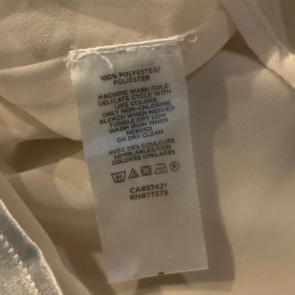 Ann Taylor White M Satin Twist Front Sleeveless Top Party Holiday Date Luxe - Picture 6 of 7